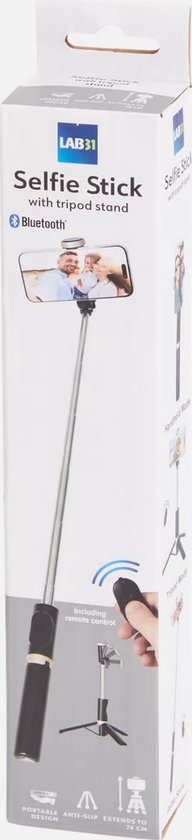 Lab31 Selfiestick met Driepootstatief - 74 cm