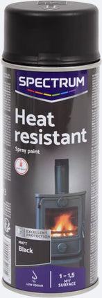 Spectrum Hittebestendige Spuitverf Zwart Matt - 400 ml