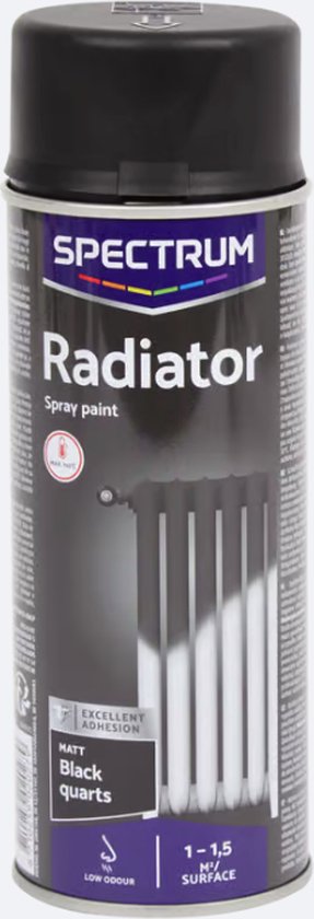 Spectrum Radiatorlak Zwart - 400 ml