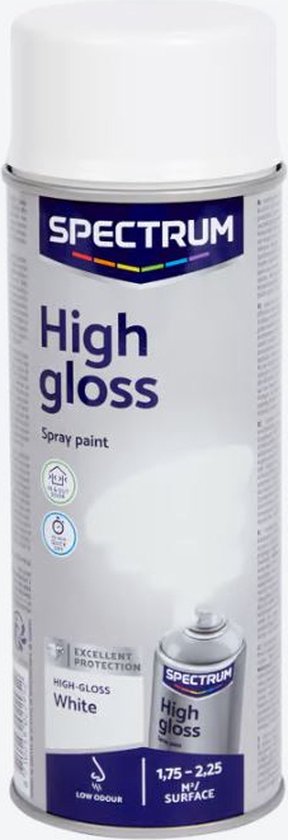 Spectrum Spuitverf Hoogglans Wit - 400 ml