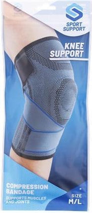 Sport Support Kniebandage Blauw Maat M/L
