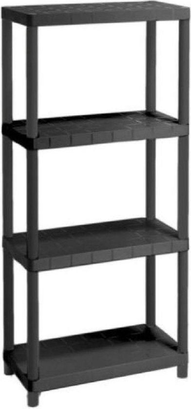 Opbergrek Zwart 4-laags - 60x30x128 cm