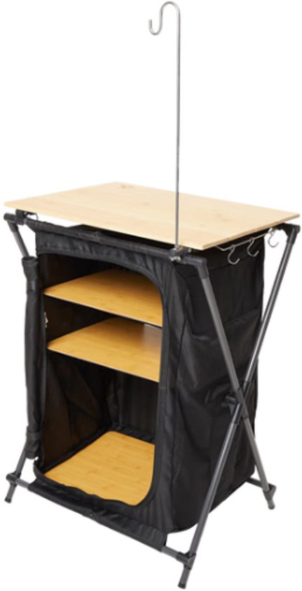 Froyak Opvouwbare Campingkast Bamboe - 60x46x85 cm