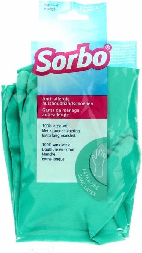 Sorbo Huishoudhandschoenen Latex Vrij Maat L - 1 paar