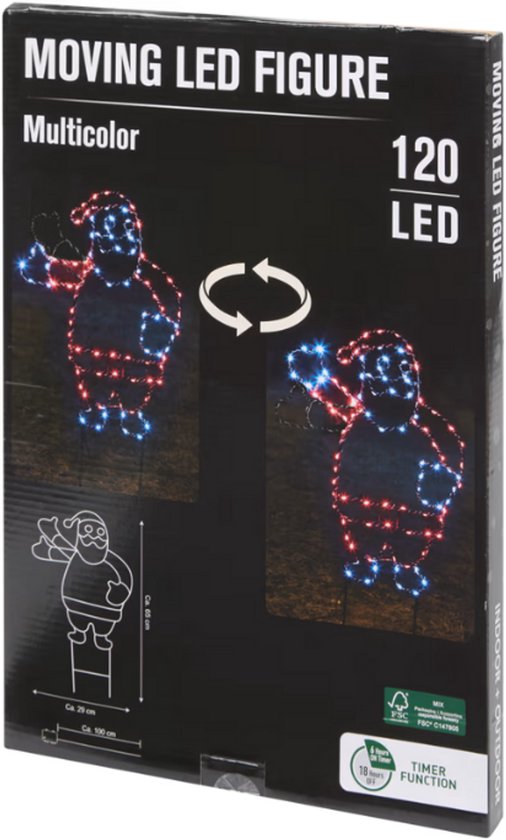 Draaiend Ledfiguur - Kerst