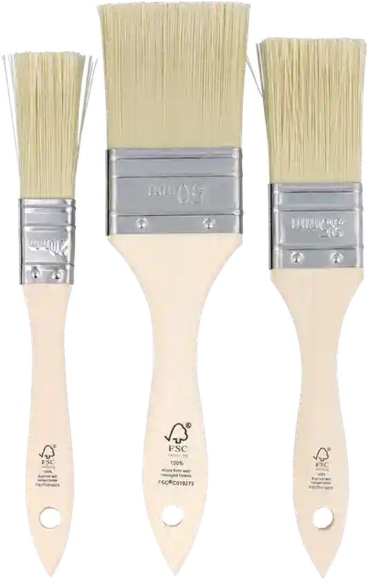 Verfkwasten Set - 3 stuks
