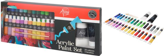 Acrylverfset 34-delig