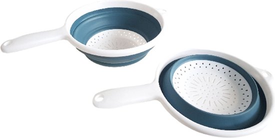 Vergiet Inklapbaar Groenblauw/Wit - Ø23 cm