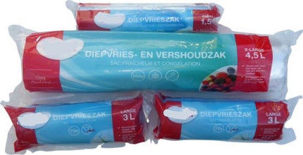 Dumil Diepvrieszakjes 1,5L - 100 stuks + 2x Dumil Diepvrieszakjes 3L - 75 stuks + Dumil Diepvrieszakjes 4,5L - 100 stuks