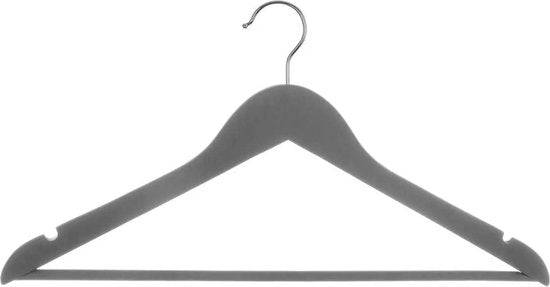 Houten Kledinghangers Grijs - 5 stuks