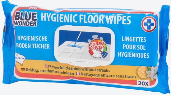 Blue Wonder Hygiënische Vloerdoekjes - 20 stuks