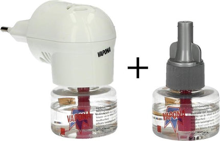 Vapona Anti-mug Muggenstekker 45 nachten + Navulling - 18 ml