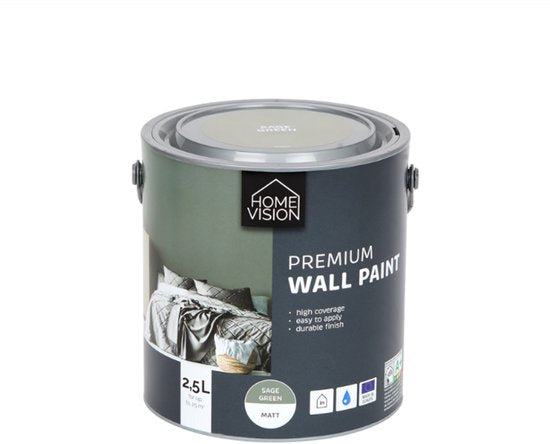 Premium Muurverf Sage Green Matt - 2,5 liter