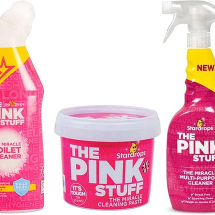 The Pink Stuff Allesreiniger - 750 ml + The Pink Stuff Toiletreiniger - 750 ml + The Pink Stuff Cleaning Paste - 850 gr