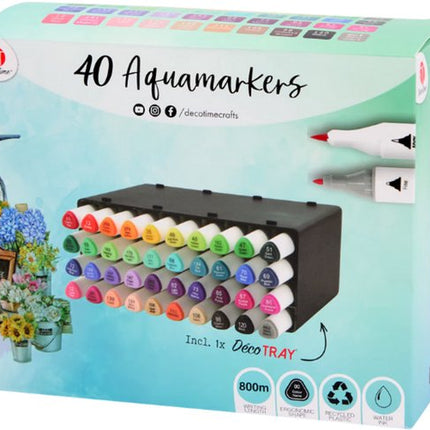 DecoTime Aquamarkers 40-delig