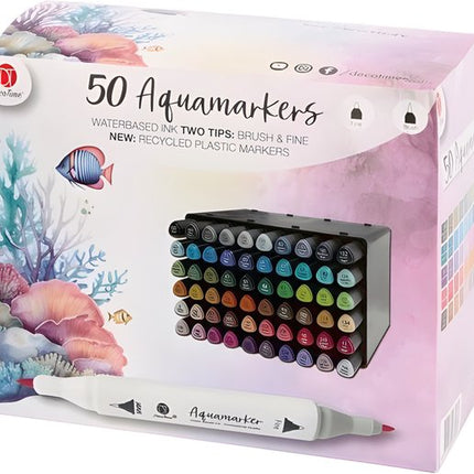 Decotime Aquamarkers - 50 stuks