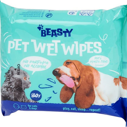 Beasty Vochtige Schoonmaakdoekjes voor Huisdieren - 30 stuks