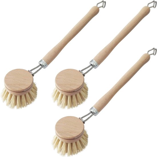 Afwasborstel Hout - 3 stuks