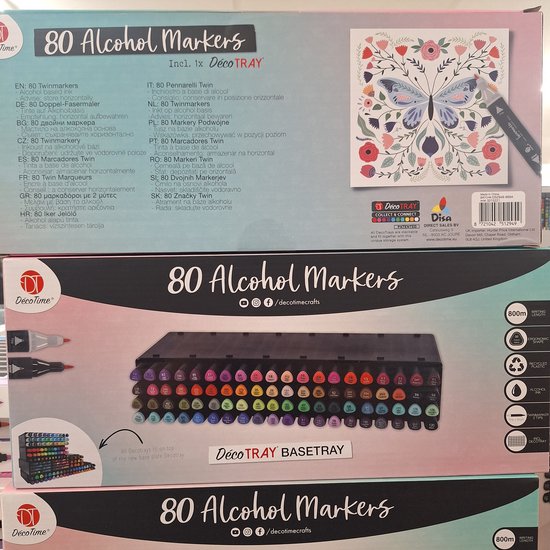 DecoTime Aquamarkers 80-delig