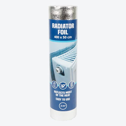 2x Radiatorfolie Zilver - 400x50 cm