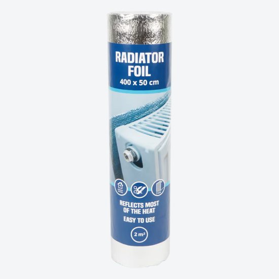 2x Radiatorfolie Zilver - 400x50 cm