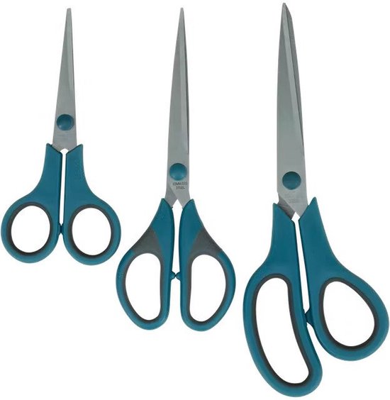 Scharenset 3-delig Blauw/Zilver