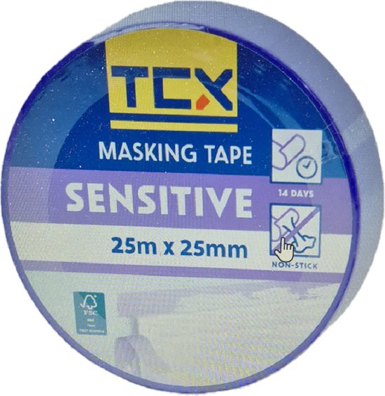 Afplaktape Paars - 25 m