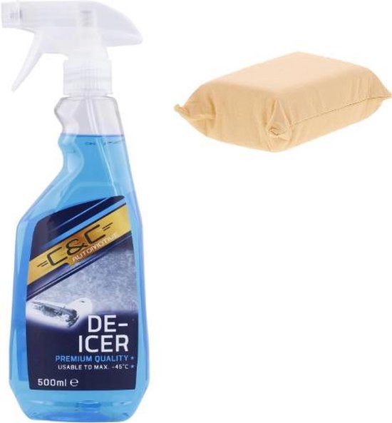 C&C Ruitontdooispray - 500 ml + Autozeemspons