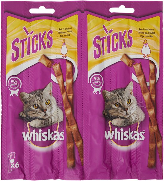 Whiskas Kattensticks Kip - 6 stuks