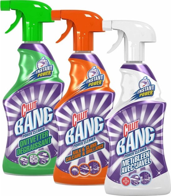 Cillit Bang Universele Ontvetter, Bleek & Hygiëne en Anti-kalk Spray - 500 ml