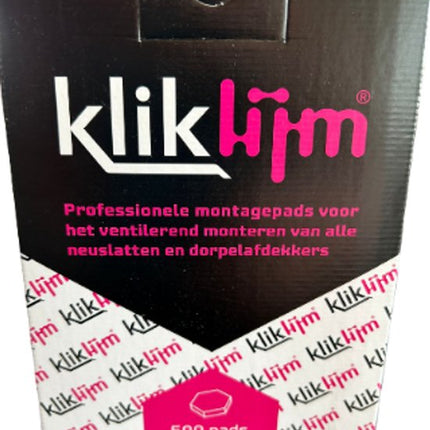 Kliklijm montagepads - 3 mm - 500 stuks