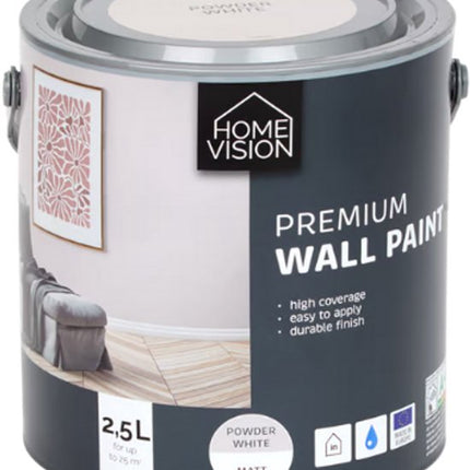 Premium Muurverf Powder White Matt - 2,5 liter