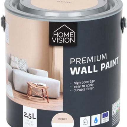 Premium Muurverf Warm Beige Matt - 2,5 liter