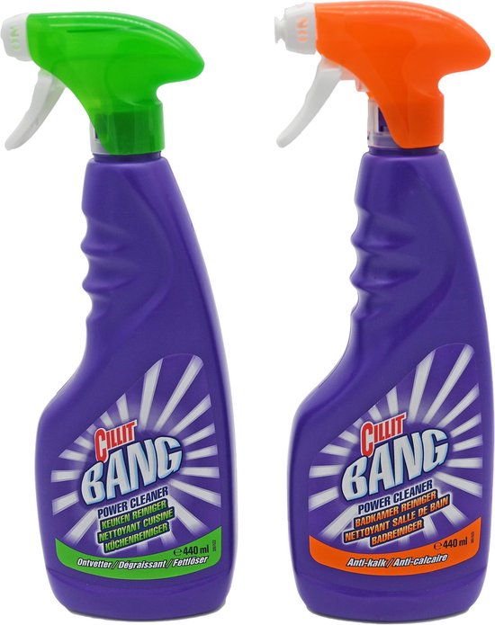 Cillit Bang Badkamerreiniger Spray - 440 ml + Cillit Bang Keukenreiniger Spray - 440 ml