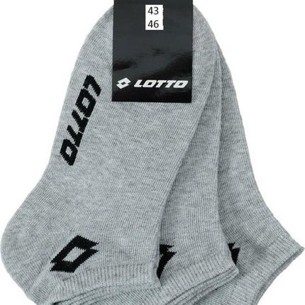 Lotto Sneakersokken Grijs Maat 43-46 - 3 paar