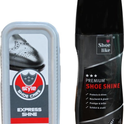 Shoe Like Schoenpoest Zwart - 75 ml + Express Shine Neutral