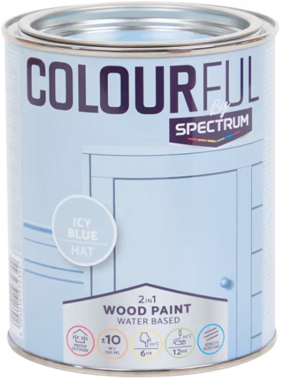 Spectrum Colourful 2-in-1 Meubelverf Icy Blue - 750 ml