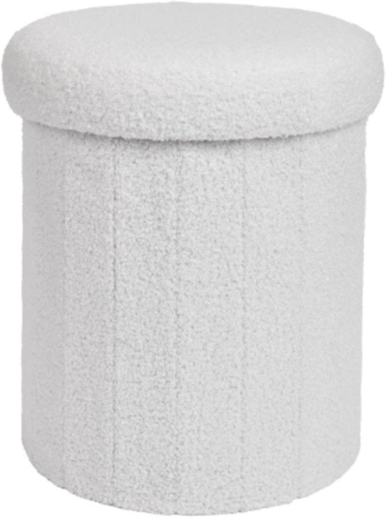 Opvouwbare Opbergpoef Teddy - Ø31x37,5 cm