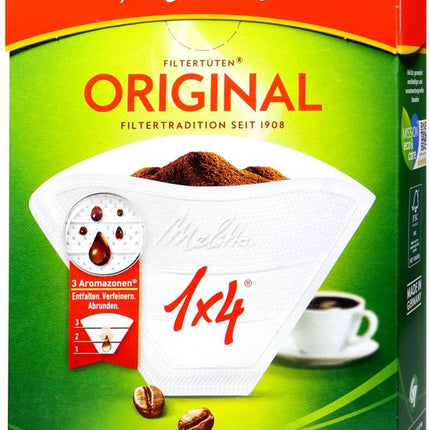 Melitta Koffiefilters 1x4 Wit - 80 stuks