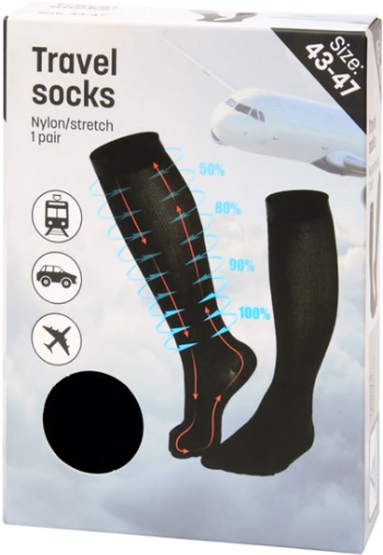 Compressiesokken Reizen Maat 39-42 - 1 paar