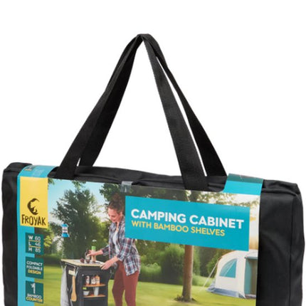 Froyak Opvouwbare Campingkast Bamboe - 60x46x85 cm