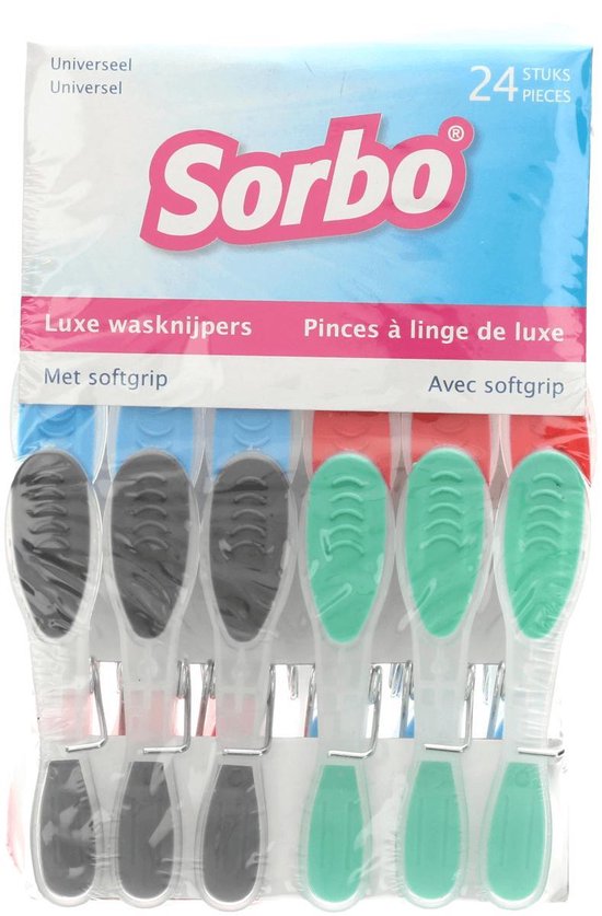 Sorbo Wasknijpers Plastic - 24 stuks