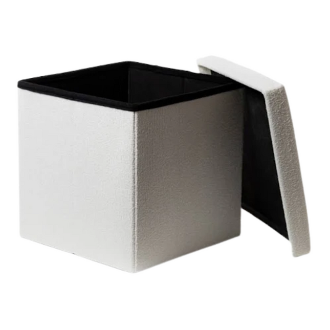 Opbergpoef Wit - 38x38x38 cm