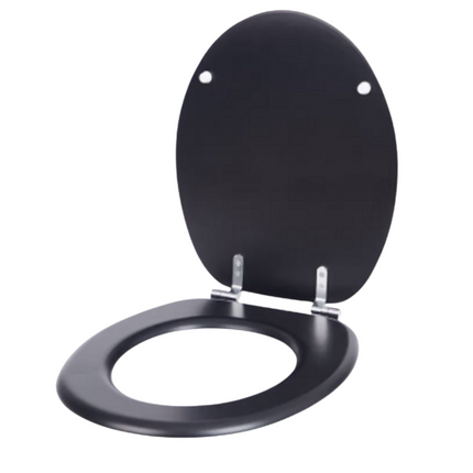 Toiletbril Zwart - 37,8x45,2x5,5 cm