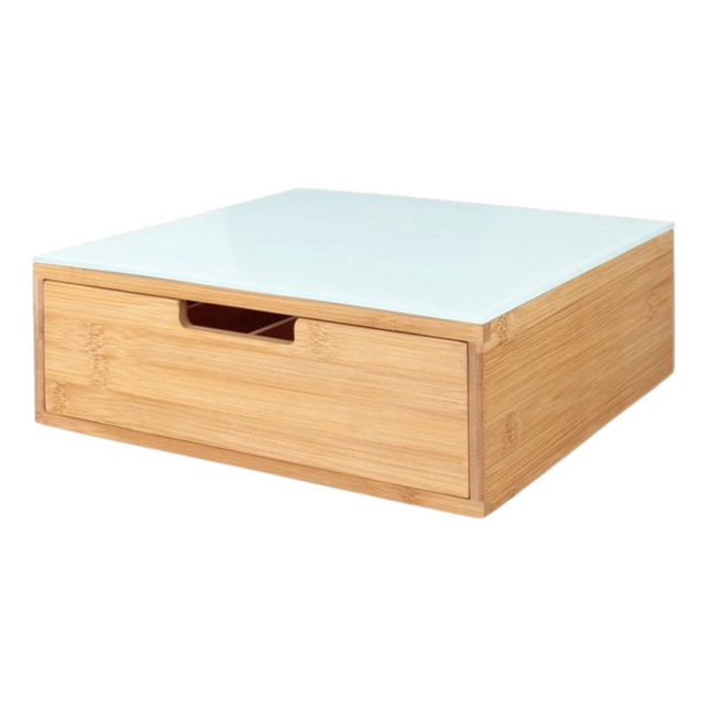 Opbergdoos Bamboe Grijs - 30x30x10 cm