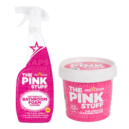 The Pink Stuff Cleaning Paste - 850 gr + The Pink Stuff Badkamerreiniger - 750 ml