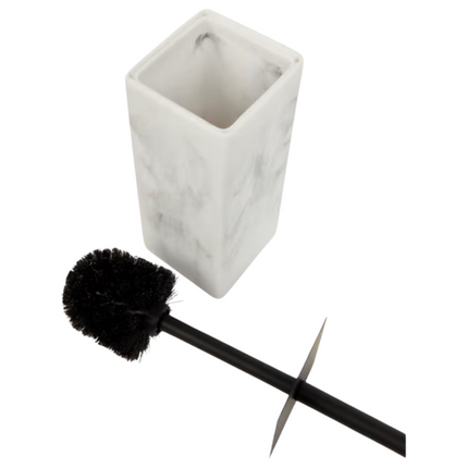 Toiletborstel met Houder Marmer - 10x10x35 cm