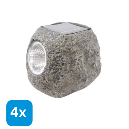 4x Solar Buiten Ledlamp - 10x12 cm