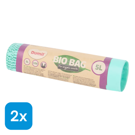 2x Dumil Bio Afvalzakken 5L - 10 stuks