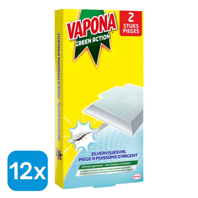 12x Vapona Zilvervisjesval - 2 stuks